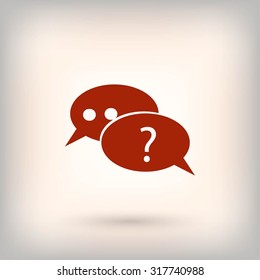 sign speech web icon