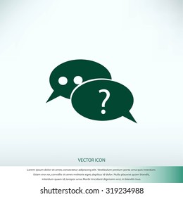 sign speech web icon