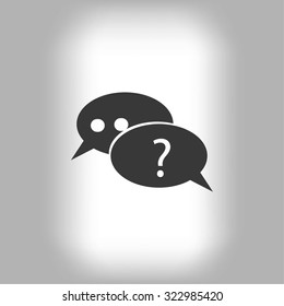 sign speech web icon