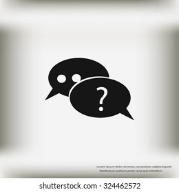 sign speech web icon