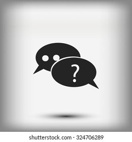 sign speech web icon