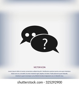 sign speech web icon