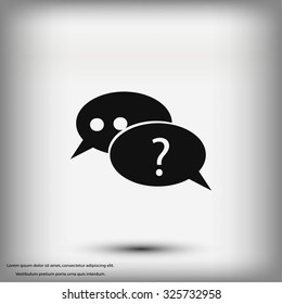 sign speech web icon