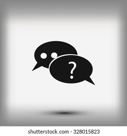 sign speech web icon