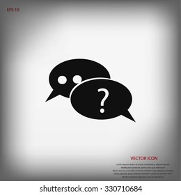 sign speech web icon