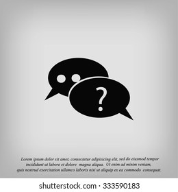 sign speech web icon