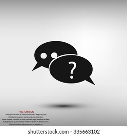 sign speech web icon