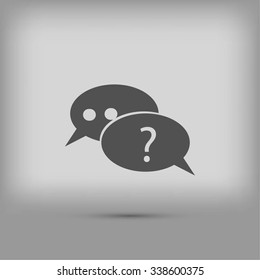 sign speech web icon