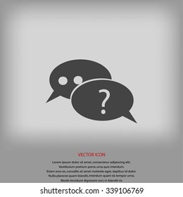 sign speech web icon
