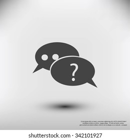 sign speech web icon