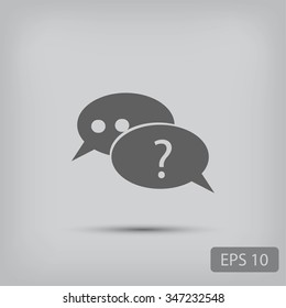 sign speech web icon
