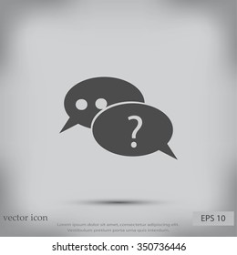 sign speech web icon