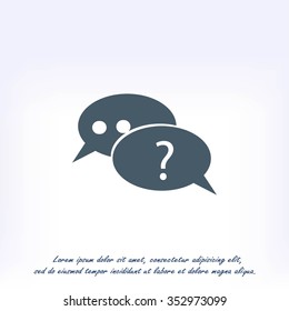 sign speech web icon