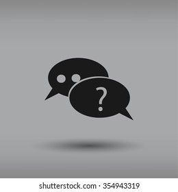 sign speech web icon