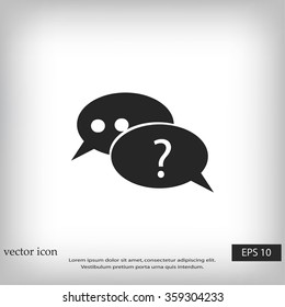 sign speech web icon