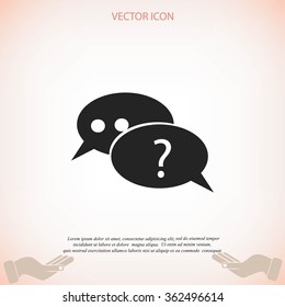sign speech web icon