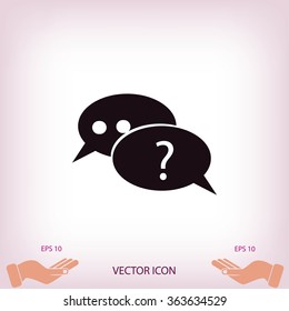 sign speech web icon