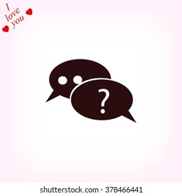 sign speech web icon