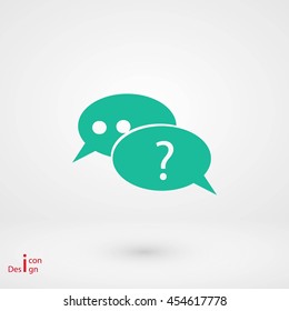 sign speech web icon