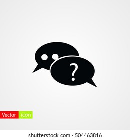 sign speech web icon, flat design best vector icon