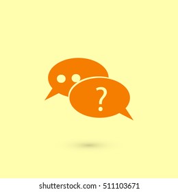 sign speech web icon, flat design best vector icon