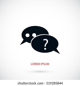sign speech web icon, flat design best vector icon
