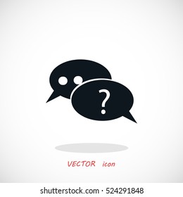 sign speech web icon, flat design best vector icon