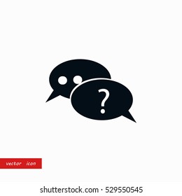 sign speech web icon, flat design best vector icon