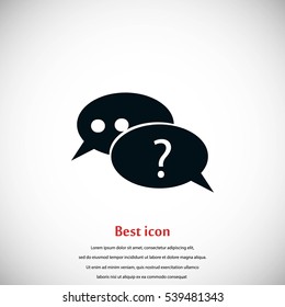 sign speech web icon, flat design best vector icon