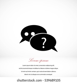 sign speech web icon, flat design best vector icon