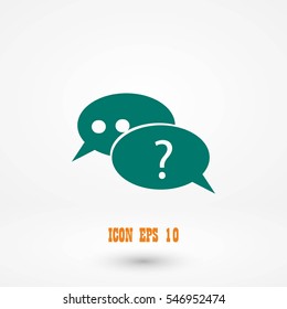 sign speech web icon, flat design best vector icon