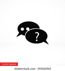 sign speech web icon, flat design best vector icon