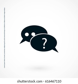 sign speech web icon, flat design best vector icon