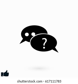 sign speech web icon, flat design best vector icon