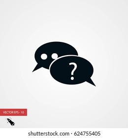 sign speech web icon, flat design best vector icon