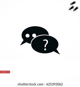 sign speech web icon, flat design best vector icon