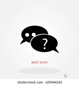 sign speech web icon, flat design best vector icon