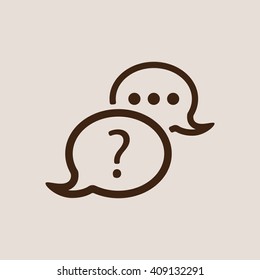 sign speech web  icon, vector illustration. Flat design style