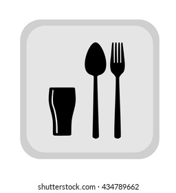 Sign with spoon, fork and glass