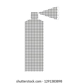 Sign spray cans, black on a white background, squares, vector