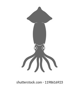 Sign squid. Symbol squid Isolated on white background. Logo squid. Vector illustration