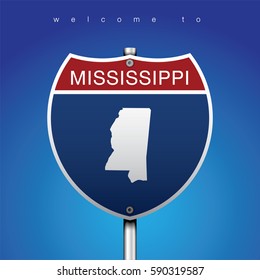 Sign of State American in Road Style

An Sign Road America Style with state of American with blue background and message, MISSISSIPPI and map, vector art image illustration