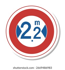 Schild Aufkleber einzelne Illustration Maximale Breite