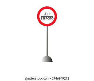 Sign stop control, the customs checkpoint in vector for print or design