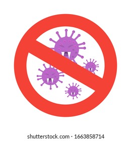 Das Schild Stopp Corona Virus, Corona Virus Hintergrund