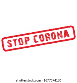 Signo stop coronavirus ilustración vector fondo blanco
