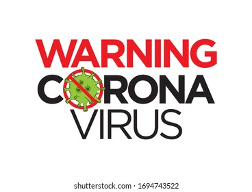 Sign stop coronavirus typography style. Covid-19, virus concept. vector, .
