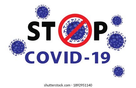 Sign of stop covid-19 pandemic stop Coronavirus outbreak Covid-19 symptom.