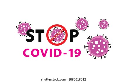Sign of stop covid-19 pandemic stop Coronavirus outbreak Covid-19 symptom.