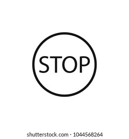 sign stop icon. Element of danger signs icon. Premium quality graphic design icon. Signs and symbols collection icon for websites, web design, mobile app on white background